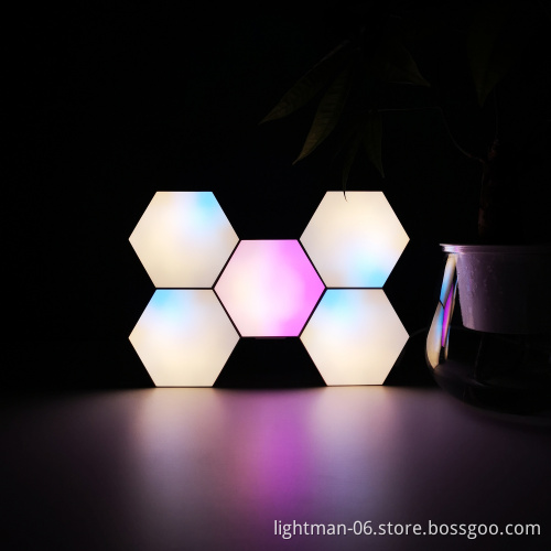 Quantum Hexagonal Touch Dimmer LED Wall Lamp
